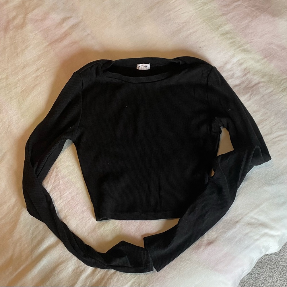Garage Long Sleeve Crop Top